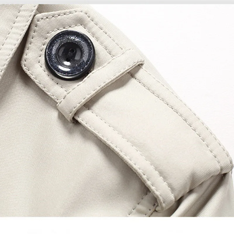 2018 Autumn Winter Top Quality British Slim double breasted mens long trench coat Europe trenchcoat jacket male coat trench 