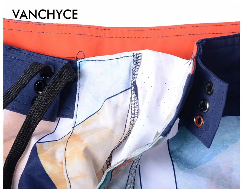 VANCHYCE шорты с принтом, мужские пляжные шорты, мужские шорты-бермуды, быстросохнущие Серебристые мужские пляжные шорты, Брендовые мужские шорты для плавания