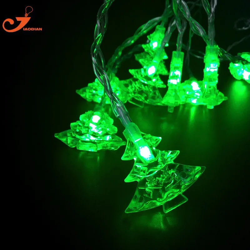 Новый 2018 Рождественский зеленый дерево 10 светодиодный свет шнура Батарея работает прозрачный Пластик ПВХ коробке для отдыха и вечеринок