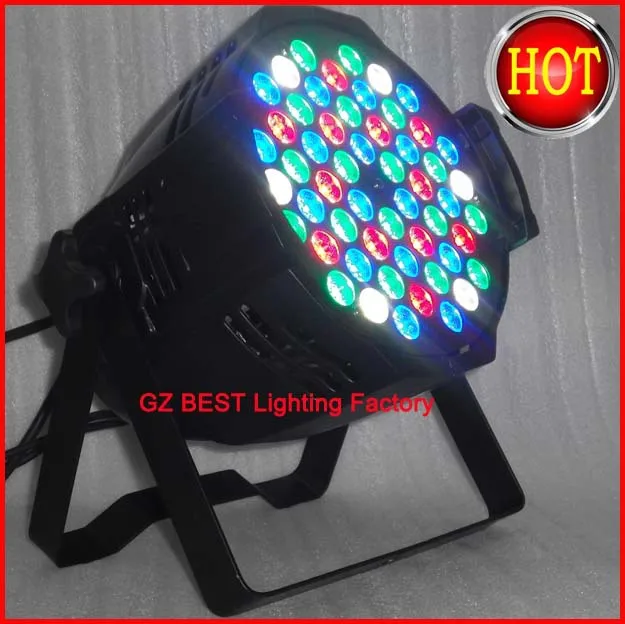 

12Pcs/Lot Par LED Pro Diecasting Light 8 Channels Polished Lens RGBW 54x3W LED Par Can Light