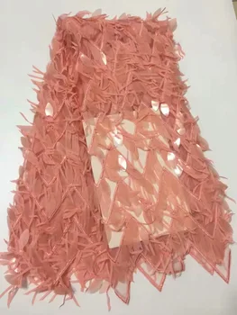 

Multi Color African George Lace Fabric With Sequin Lace Nigerian George Wrapper High Quality African Fabric For Dress 5yd