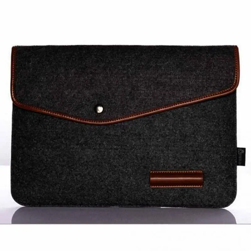 

4 size laptop inner hasp bag 11\\\" 12\\\" 13\\\" 15\\\" wool felt envelope notebook laptop bag for Macbook
