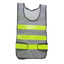 Классический Стиль ткань сетки желтый светоотражающий жилет Предупреждение Светоотражающие Детская безопасность жилет черный Повседневная обувь форма Костюмы