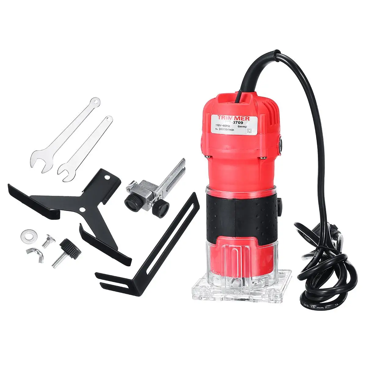 110V/220V 1300W Woodworking Electric Trimmer Wood Milling Engraving Slotting Trimming Machine Hand Carving Wood Router Machine