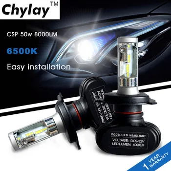 

One pair H4 Led Bulb 50W 8000lm 9003 HB2 High Low Led Car Headlight 6500K CSP Chips Auto Front headLamp bulb