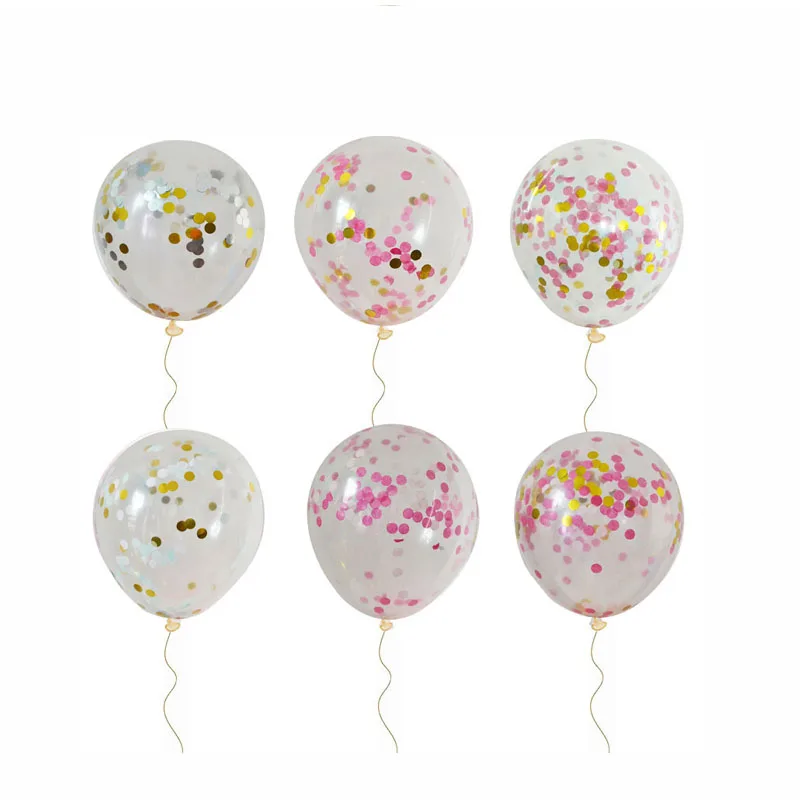 5 шт. 5 дюймов конфетти воздушные шары ясные шарики торт Топпер ребенок детский душ день рождения поставки Свадебные украшения