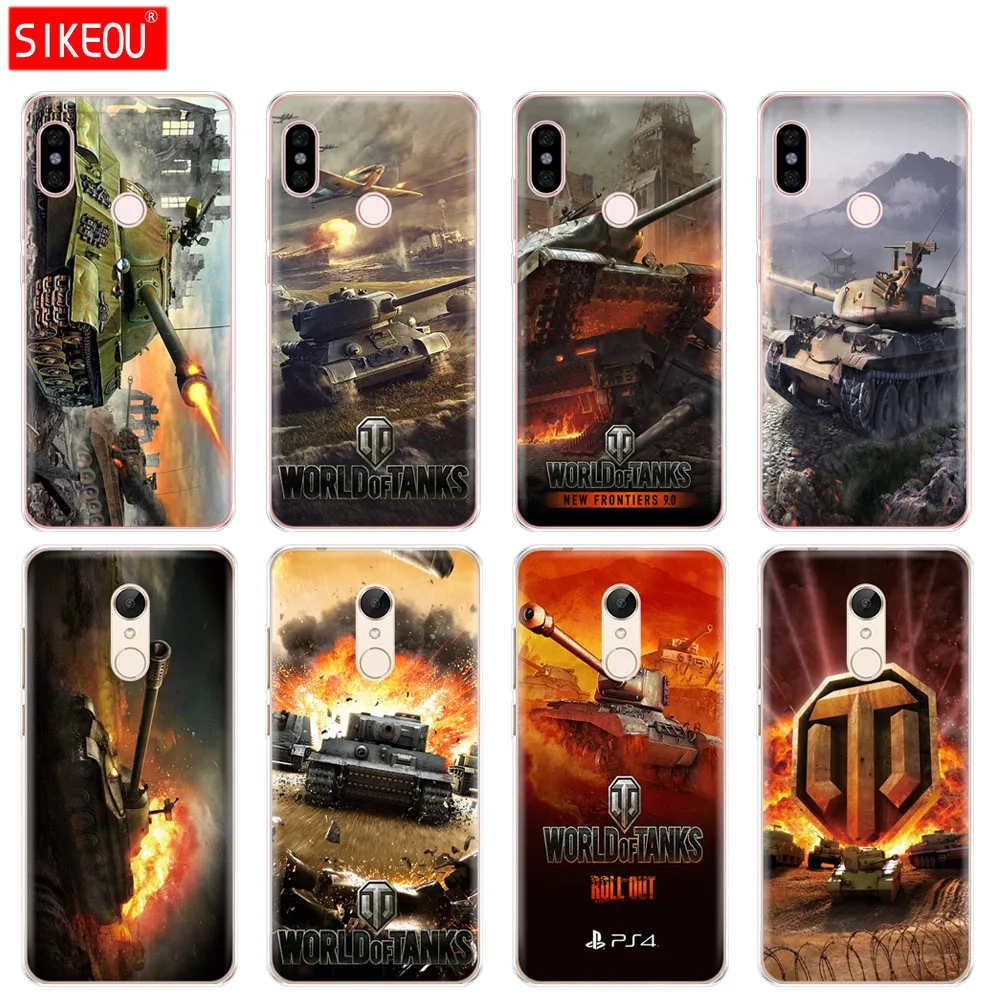 Силиконовый чехол SIKEOU world of tanks для Xiaomi redmi 5 4 1 1s 2 3 3s pro PLUS note 4X 4A 5A | Мобильные