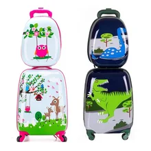18 дюймов рюкзак мультфильм милые животные Дети abs сумки на колёсиках набор Спиннер детские чемоданы тележка дорожная сумка студента