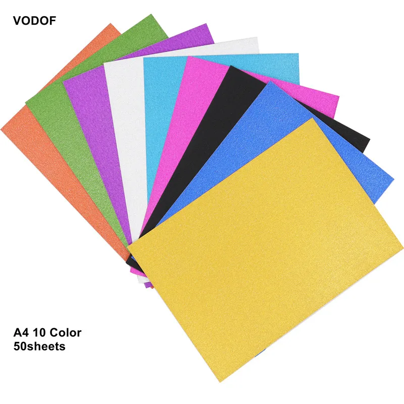 

50sheets Gold Glitter Scrapbook paper Origami Scrapbooking Craft Sparkling Stickers For Kids Handmade Christams Gift Decoration