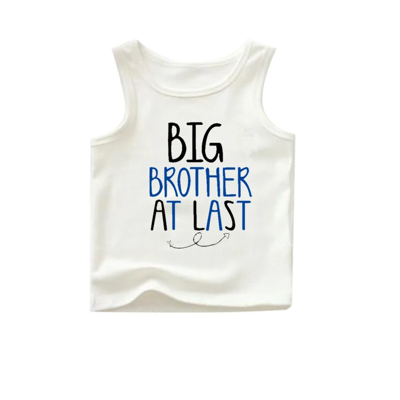 Big brother atlast white tanks,chilren boy summer tank,boutique wholesale tanks for toddler boys