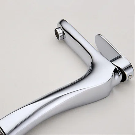 Basin Faucets Solid Brass Chrome Modern Bathroom
