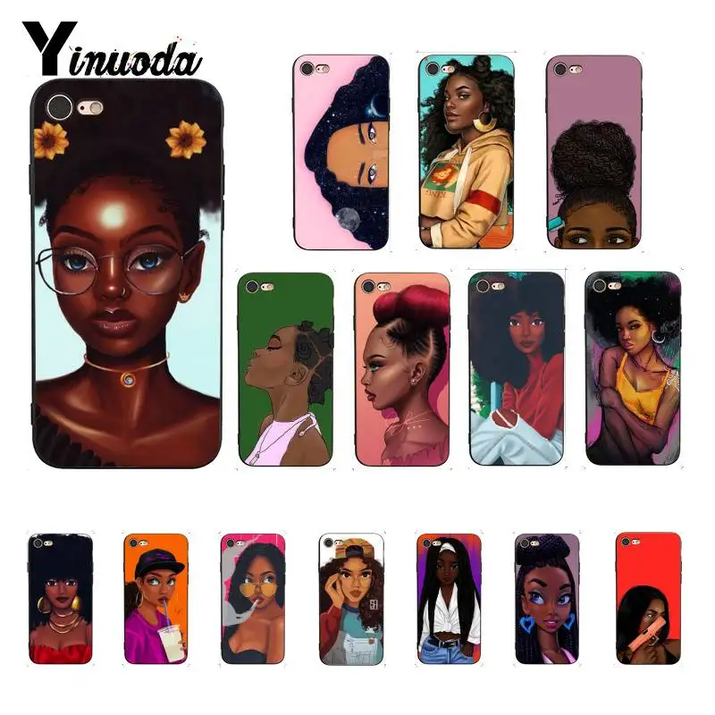 Yinuoda Girl Magic Melanin Poppin роскошный уникальный дизайн PhoneCase для iPhone 8 7 6 6S 6Plus 5 5S SE XR X XS MAX