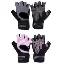 1 пара Спортивные Перчатки для фитнеса противоскользящие перчатки для занятий тяжелой атлетикой Воздухопроницаемый полупалец защитные спортивные перчатки с крюком и петлей