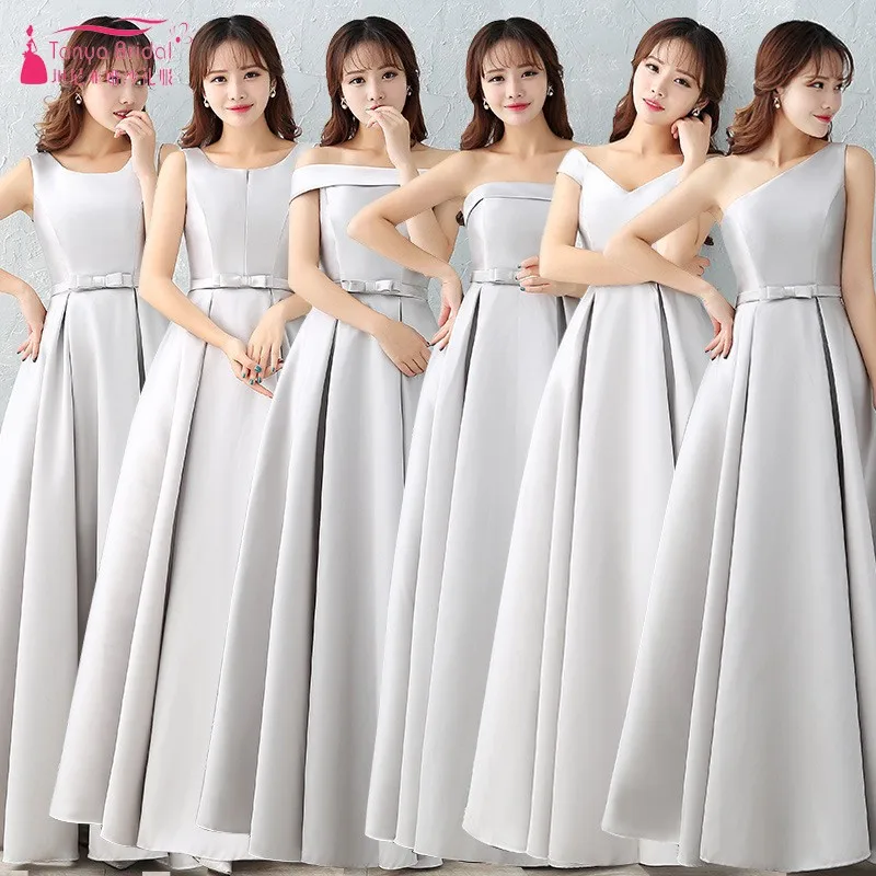 A B C D E F платья подружки невесты дешевая цена серые розовые простые винтажные Длинные Платья для подружек невесты настоящие фото дешевая цена