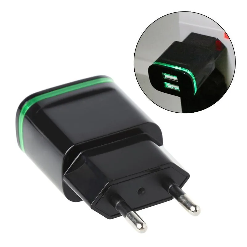 

Universal Micro usb USB cable EU plug charger LED Light traver charge for xiaomi redmi 7a 7 6a note 6 pro 5a prime 4x 3s note2 3