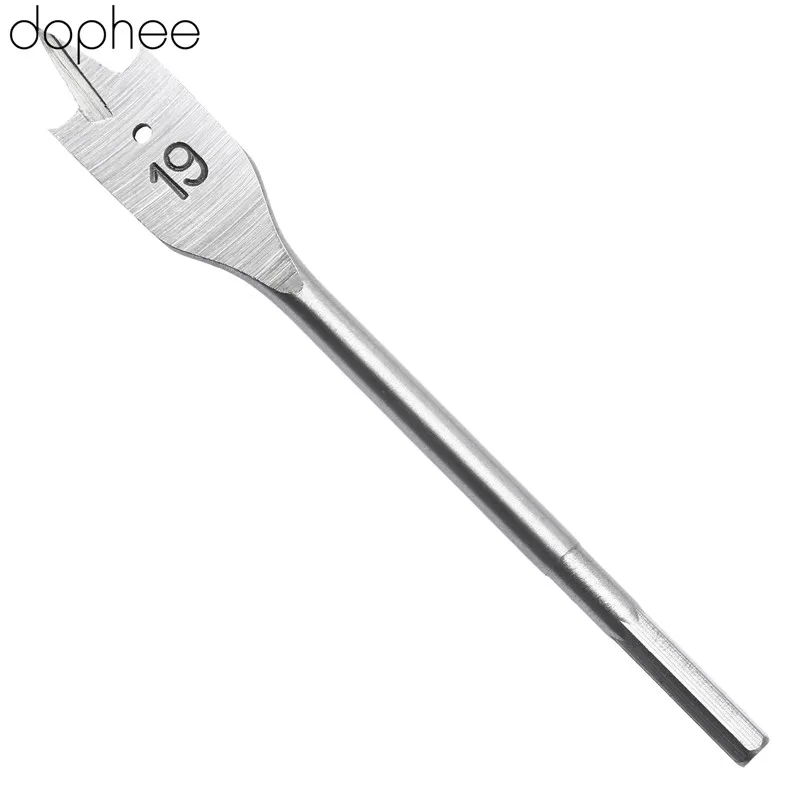 dophee 19/20/22/26/28/30/32mm Hand Tools Drill Bit Wood Boring Spade Flat Head Woodworking Spade Paddle Wood Steel Power Tool *7