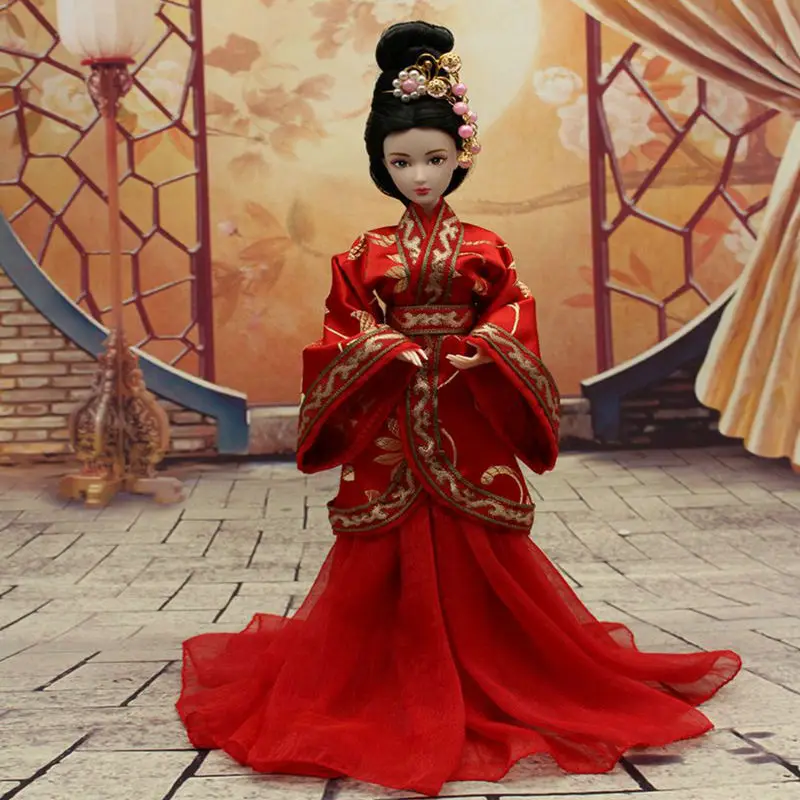 Одежда HanFu ручной работы китайский костюм кукольная одежда для 29 см Bjd 1/6 кукла или