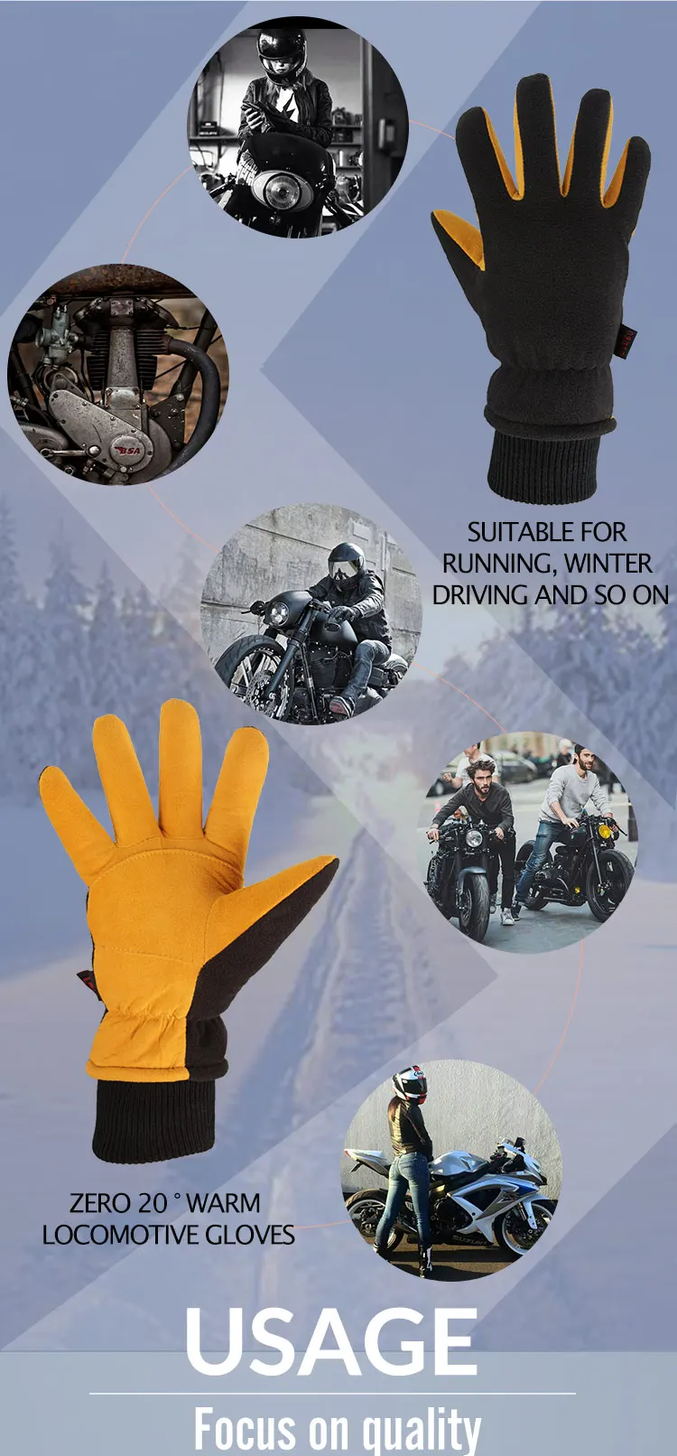OZERO теплые зимние перчатки с ветрозащитной оленьей кожей, замшевой и изолированной полярным флисом для катания на лыжах для женщин и мужчин 8008