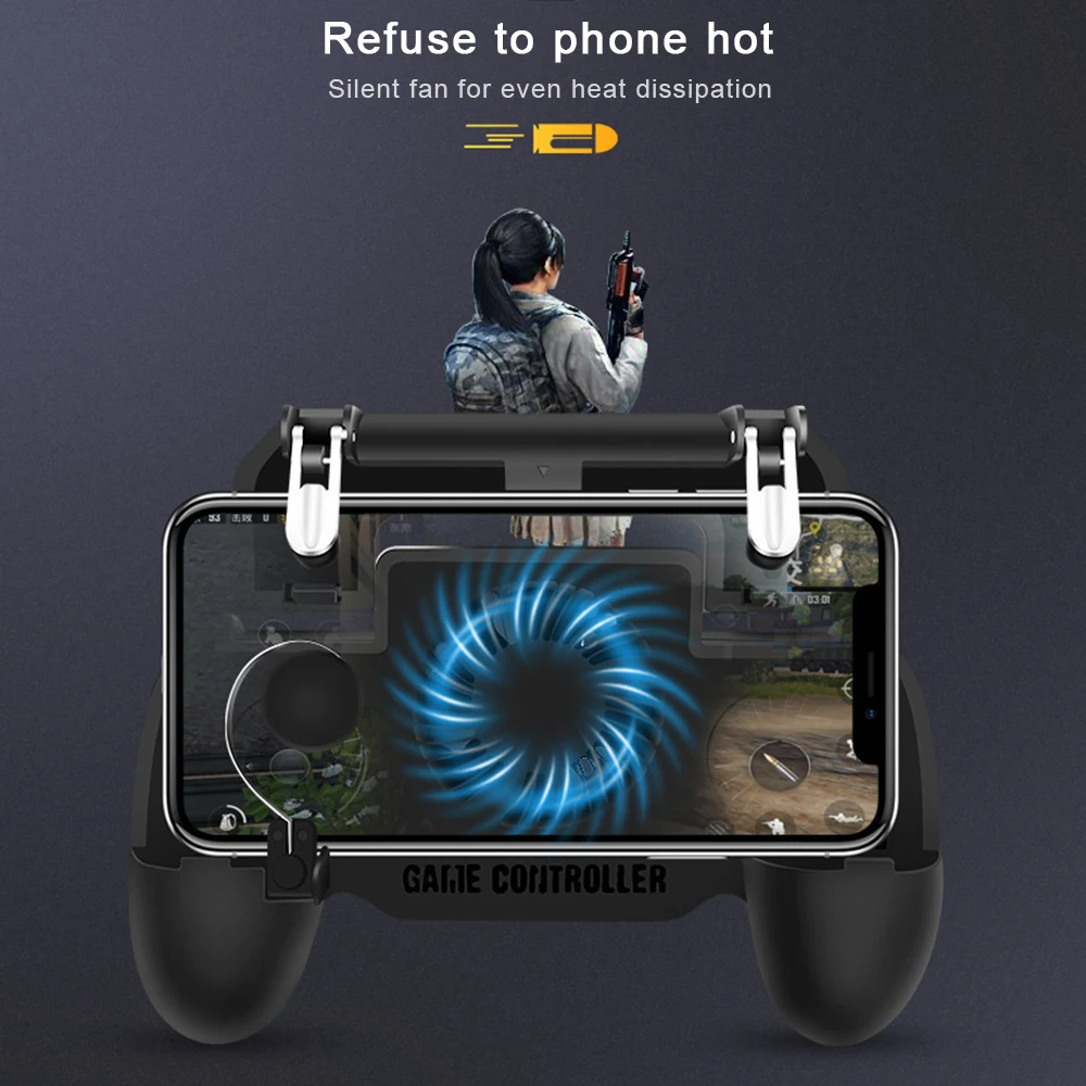 

Handle Remote Console Game Players Mobile Phone Gamepad Joystick Controller with L1R1 Fire Shooter for PUBG Game
