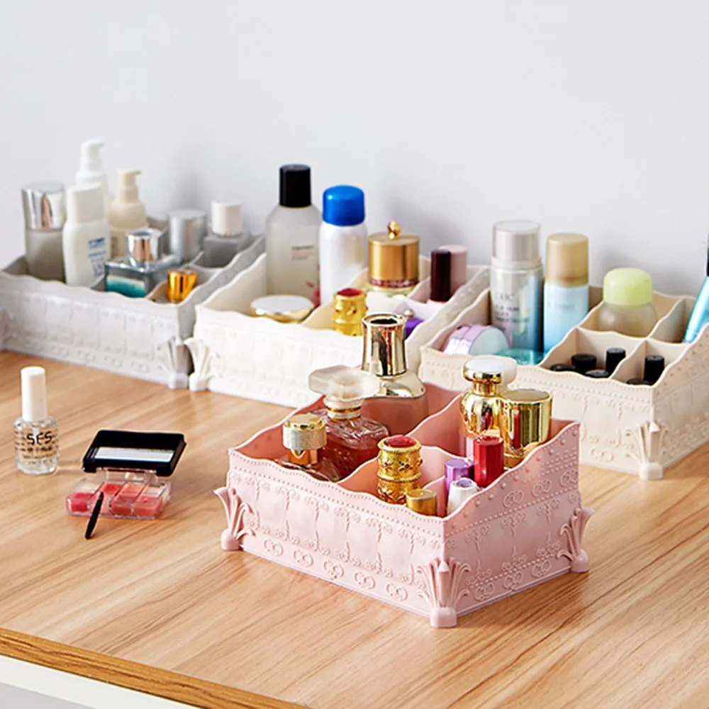 

Retro Acrylic Makeup Cosmetic Storage Box Case Brush Pen Pencil Holder organizer for cosmetics make up organizer plastic box