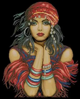 Набор для вышивки крестом Gypsy girl 14CT|Упаковка| |