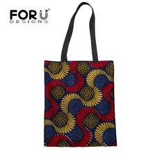 FORUDESIGNS Сумка-тоут в африканском стиле, многоразовые сумки через плечо для продуктов, льняные сумки для покупок