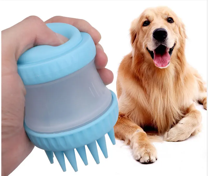 Щетка для ванны для собак, многофункциональная силиконовая щетка для массажа домашних животных, шампунь, щетка для купания, инструмент для чистки собак, кошек