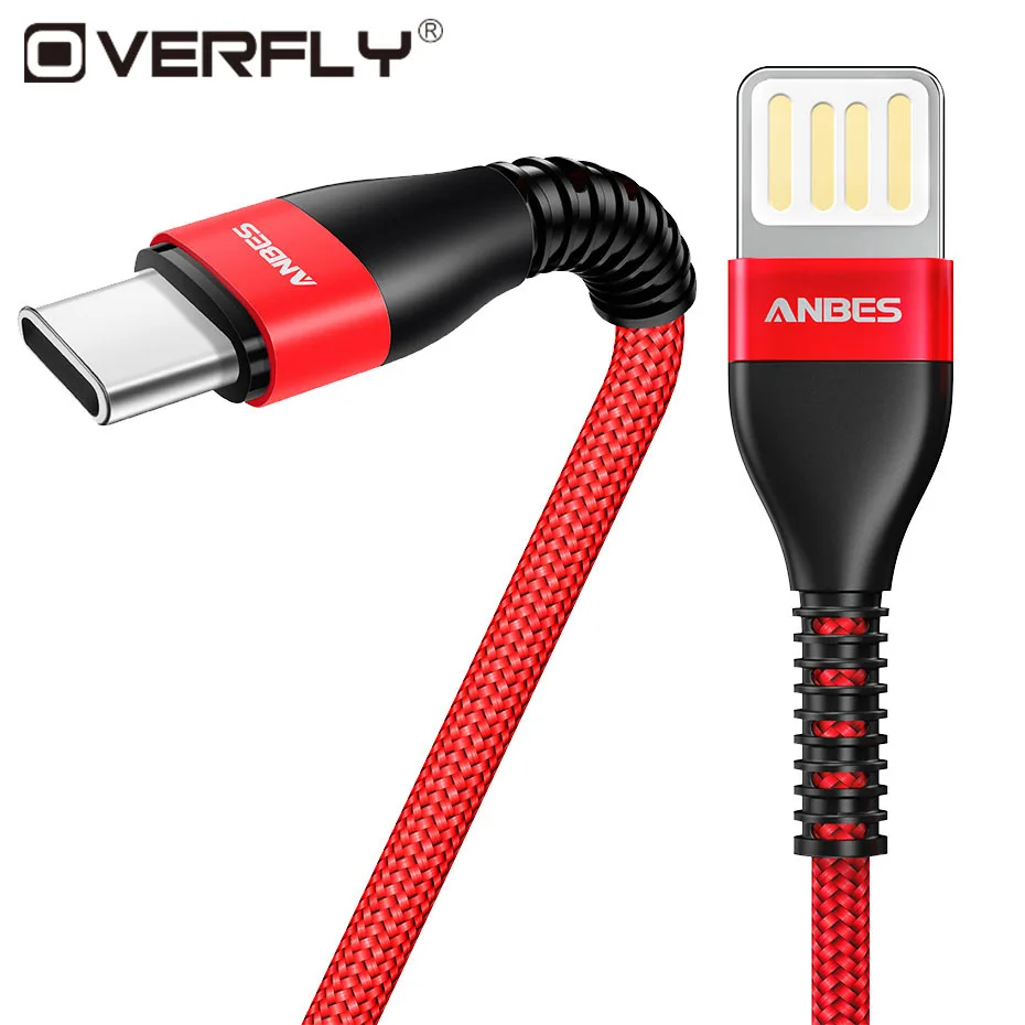 

Overfly Micro USB Cable 2.4A Fast Data Sync Charging Cable Type C Mobile Phone CablesFor Samsung Huawei Xiaomi LG Andriod