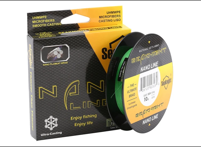 SeaKnight Brand NANO Series Fishing Lines 300M 4 Strands Braided Line  Multifilament PE Fishing Line 4 6 8 10LB 0.07-0.12mm