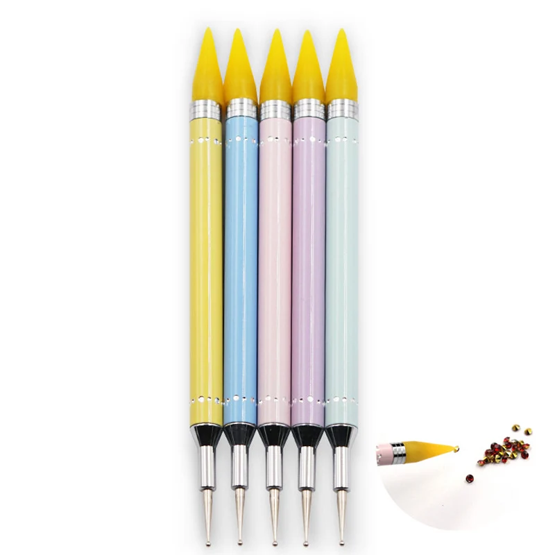 

Drill Point Pen Gradient Colors Gel Point Flower Needle Drawing Nail Art Decor Metal Rod Painting Carving Double Head Crayon