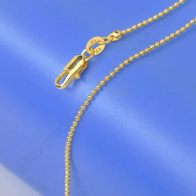 Лучший заказ образца 1" микс 10 видов твердого желтого золота Цвет Венеция Фигаро Роло панцирное ожерелье цепи 1,2-2 мм