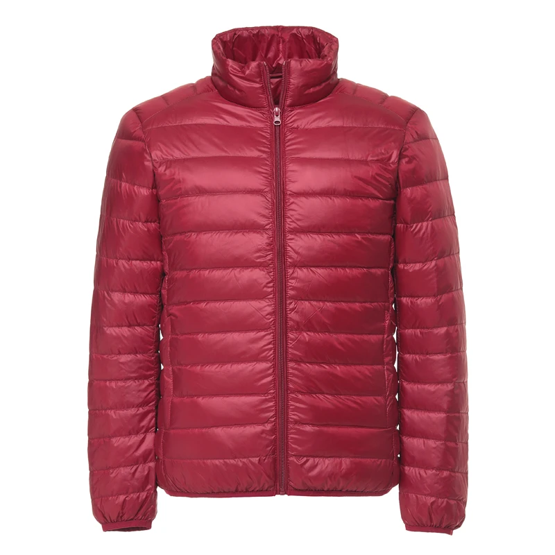 Men's Duck Down Jacket New Autumn Winter Men Fashion Casual Light Collar Coat Brand Clothes Black Red Navy down jacket mens jacket