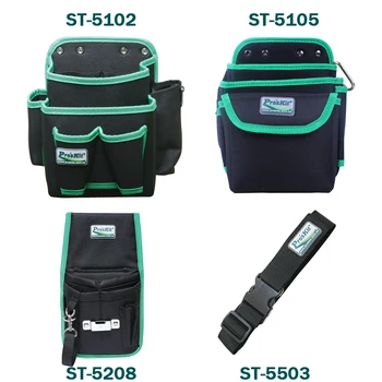 

Pro'sKit Electrician Storage Tool Bags Multi General Purpose Tool Pouch Waist Belt More Pocket Hand Toolkit Bag Waist Package