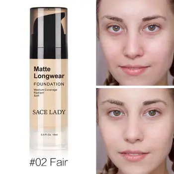 

SACE LADY Face Foundation Cream Professional Oil-controling Natural Matte Make Up Liquid Foundation sombras Skin care Foundation