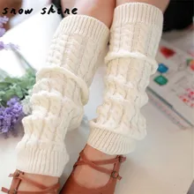 Snowshine YLI Модные женские зимние теплые гетры Вязаные вязаные длинные носки