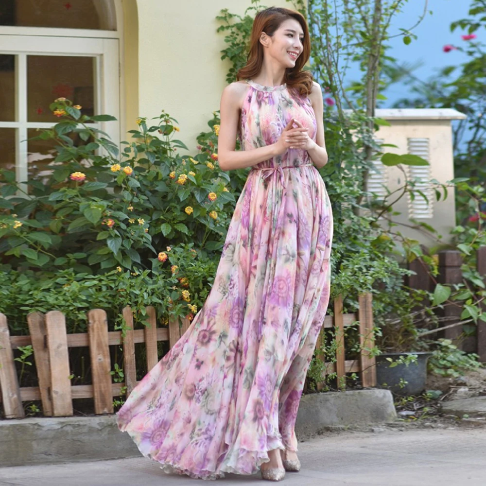 pink floral maxi dress plus size