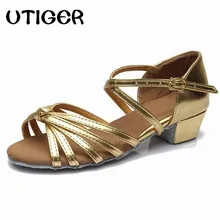 Детская Обувь для бальных танцев для девочек; женская обувь для танго, сальсы; Танцевальная обувь на низком каблуке; 12 цветов; танцевальная обувь