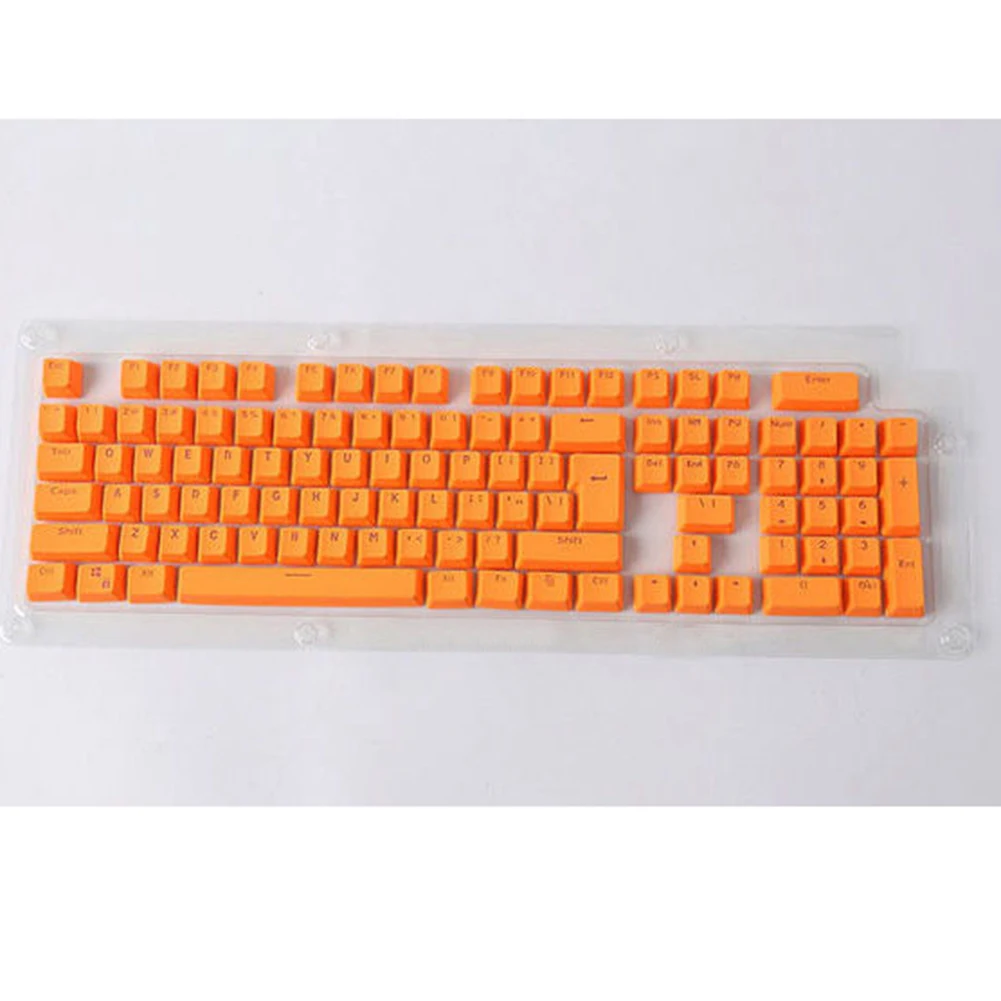 Doubleshot PBT пробел 104 колпачки с подсветкой для Механическая клавиатура Cherry MX - Цвет: Оранжевый