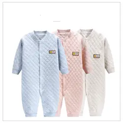 Isa kids/теплые зимние комбинезоны для маленьких мальчиков и девочек 3-12 месяцев, детская одежда, комбинезоны, пижамы, мягкие хлопковые детские