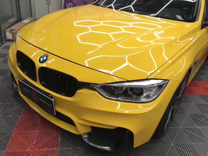 Glossy Yellow Crystal Vinyl Film Wrap-2