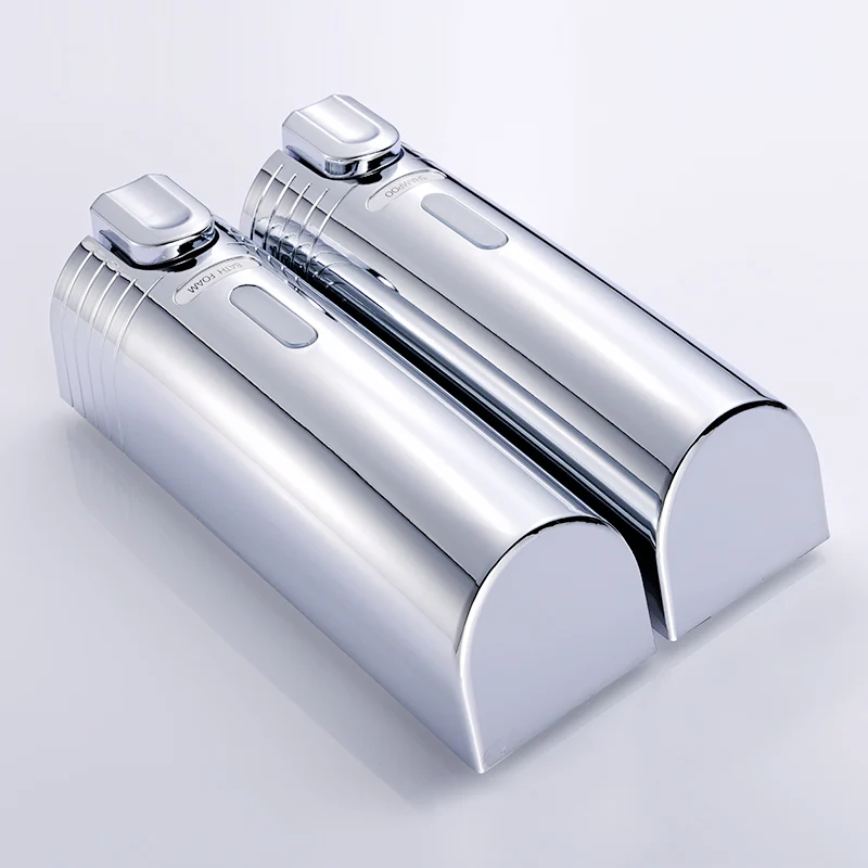 Fapully Silver Hospital Hotel Bathroom Soap Dispenser Set Wall Mounted Shampoo Shower Single Double Soap Dispenser P113-02C Fapully Silver Hospital Hotel Bathroom Soap Dispenser Set Wall Mounted Shampoo Shower Single Double Soap Dispenser P113-02C