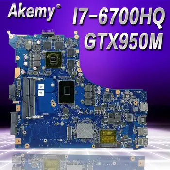 

Akemy Exchange ! ! Laptop motherboard For Asus ROG GL552VW GL552VL GL552VX GL552V ZX50V mainboard I7-6700HQ GTX950M/2GB 40-pin