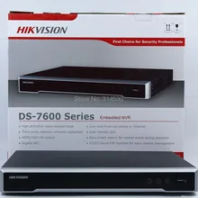 Frete Grátis DHL Hikvision DS-7616NI-I2/16 P 2 portas SATA e 16POE NVR plug & play H.265 16CH Hikvision rede NVR