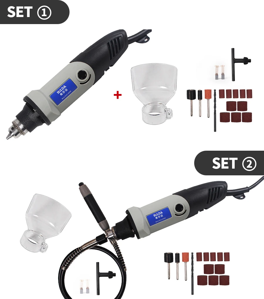 400 Вт мини шлифовальный станок, Мини электрическая дрель с 6 позициями с переменной скоростью для вращающихся инструментов Dremel