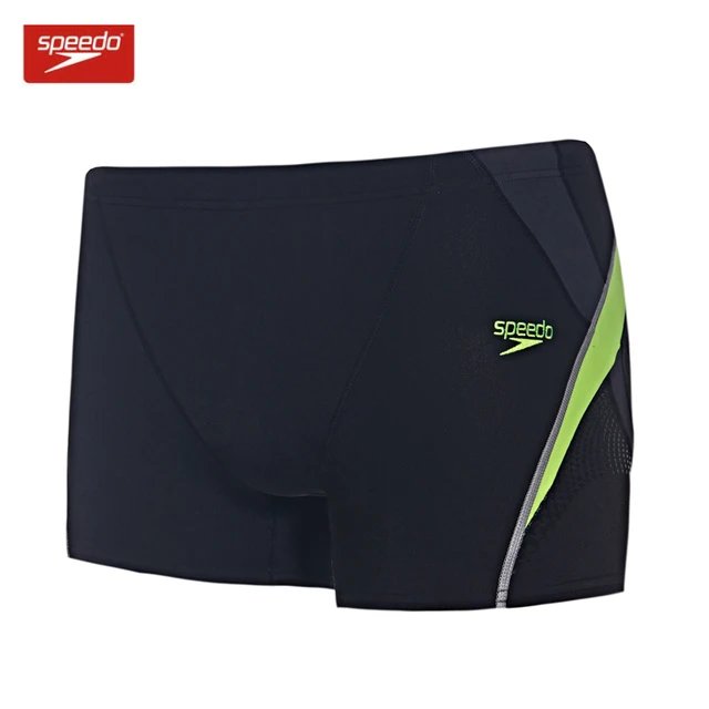 Speedo Men's Endurance+ Polyester Solid Square Leg Swimsuit Aquashorts