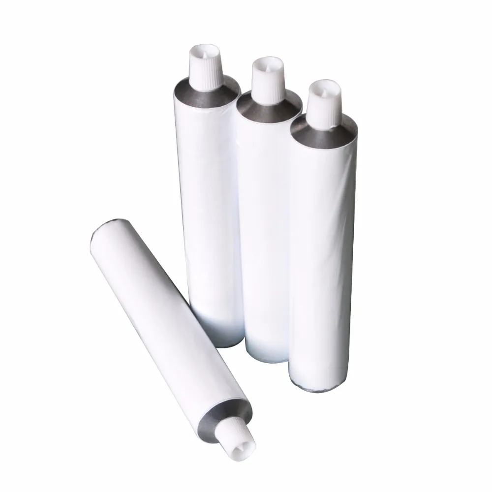 Wholesale 200pcs/Pack 50ml Aluminum Empty Toothpaste Tubes Needle Cap Unsealed White Body White Cap