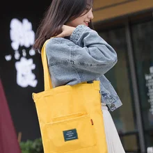 Ins Женская Студенческая Холщовая Сумка портативная Корейская версия сумки для покупок Harajuku