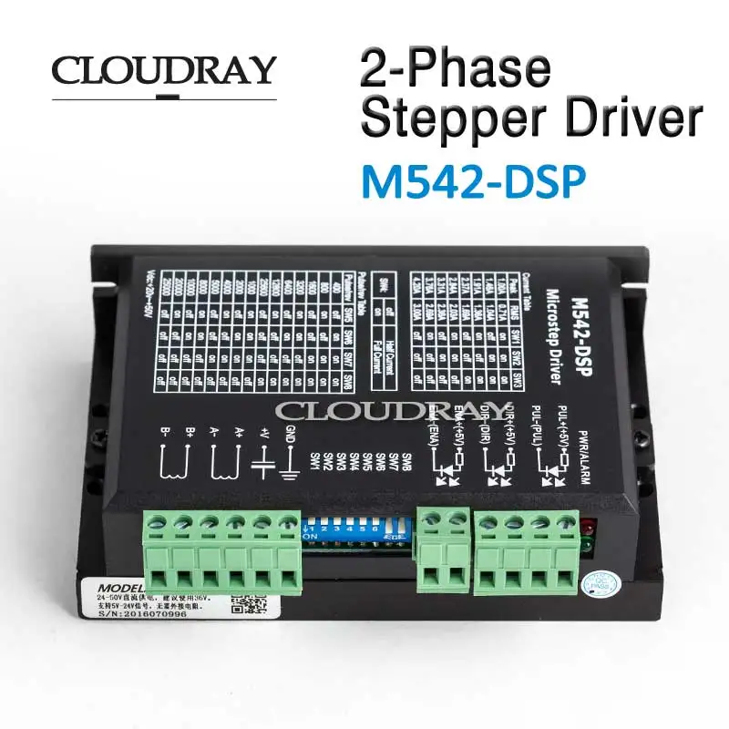 

Cloudray 2 Phase Stepper Motor NEMA 23 Motor 24-50V 4.2A For CNC Micro-Stepping replace M542,2M542 CE Certificate