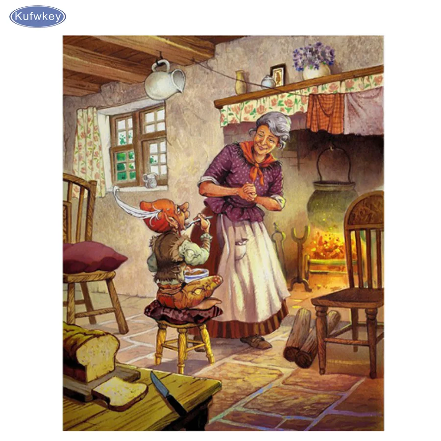 

Full Square Diamond 5D DIY Diamond Painting Photo Custom"grandmother"3D diamond Embroidery Cross Stitch Mosaic Decor gifts