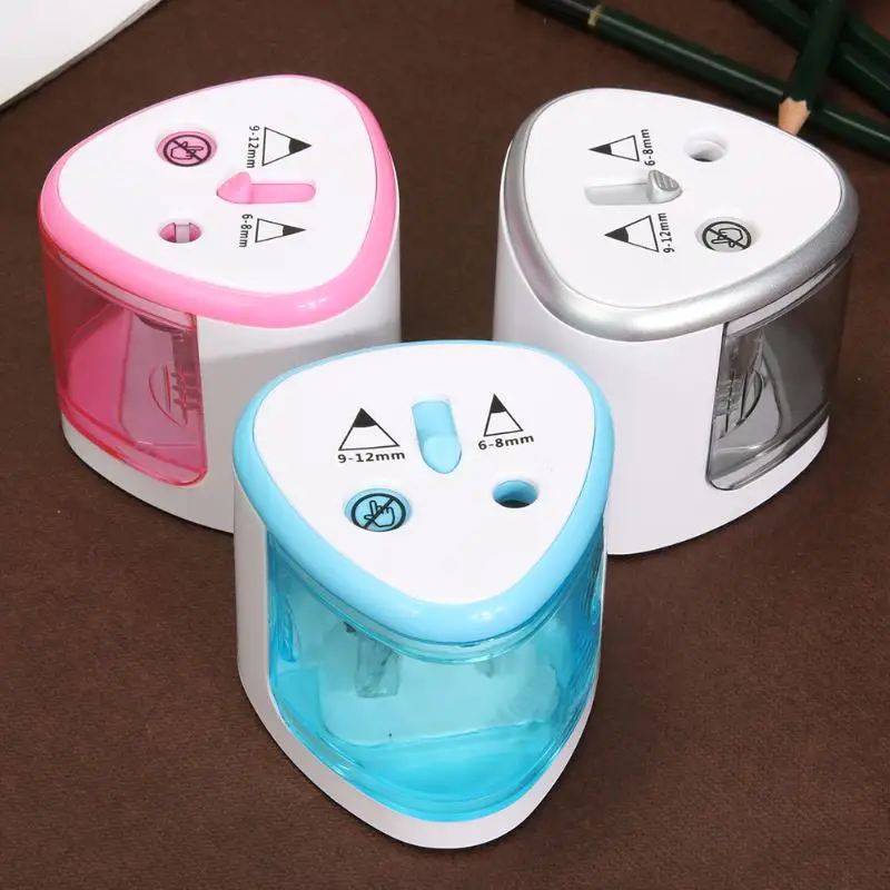 

New Automatic Two-Hole Electric Touch Switch Pencil Sharpeners Home Office Tool Battery Office School Supplies Stationery